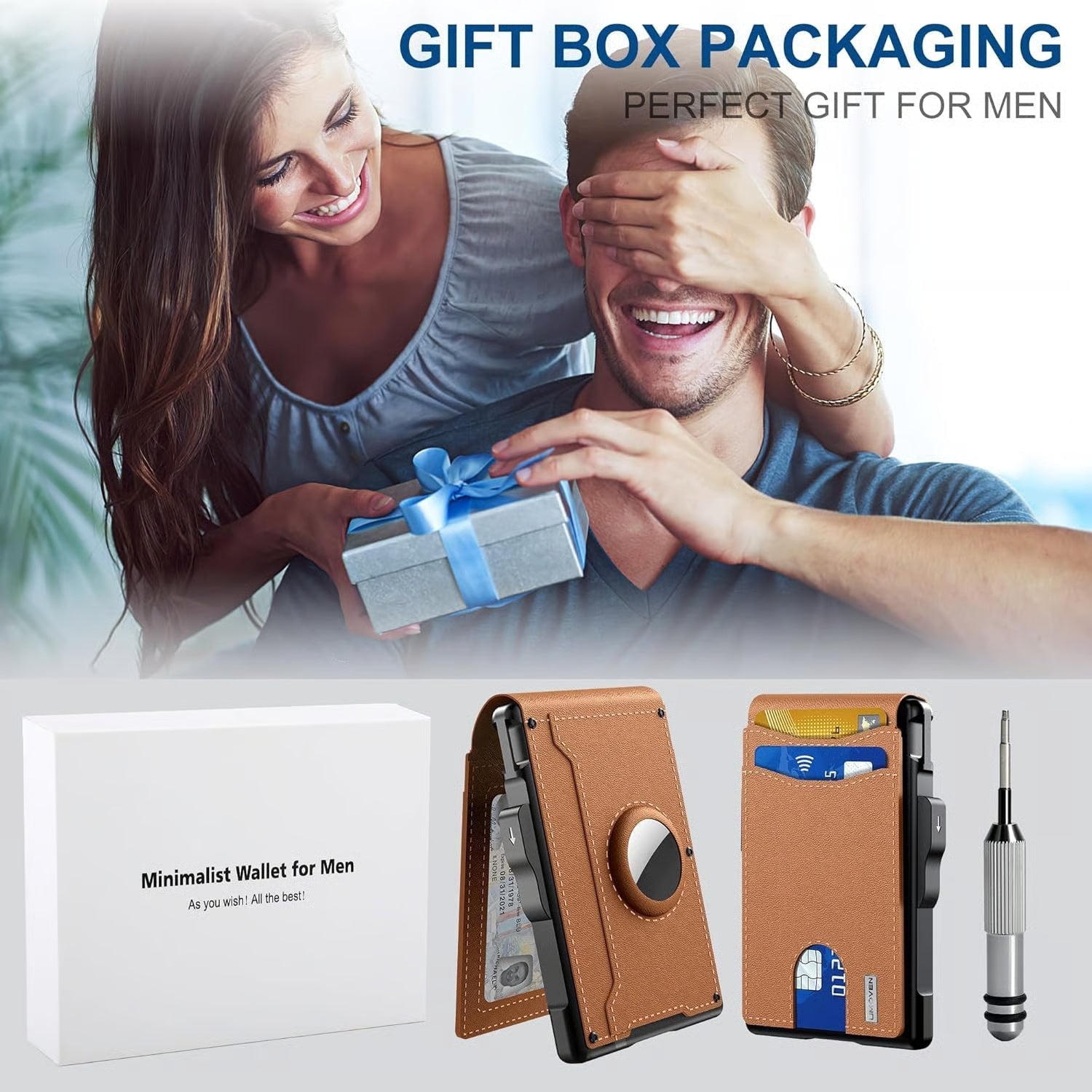 VaultEdge™ Airtag Minimalist Wallet — Slim, Secure & Smart