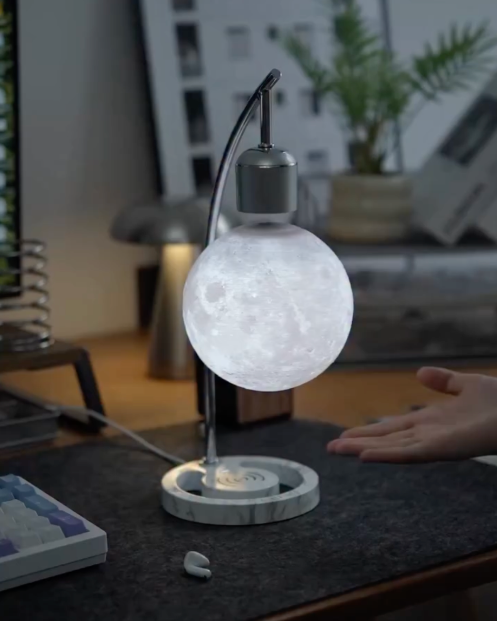 Lunora™ Levitation Moon Lamp with Wireless Charging