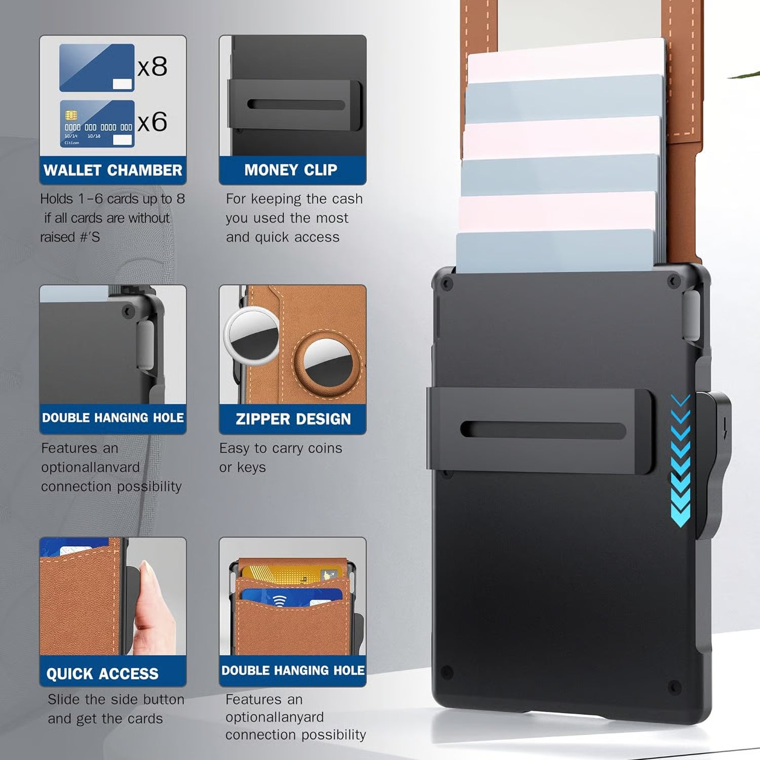 VaultEdge™ Airtag Minimalist Wallet — Slim, Secure & Smart