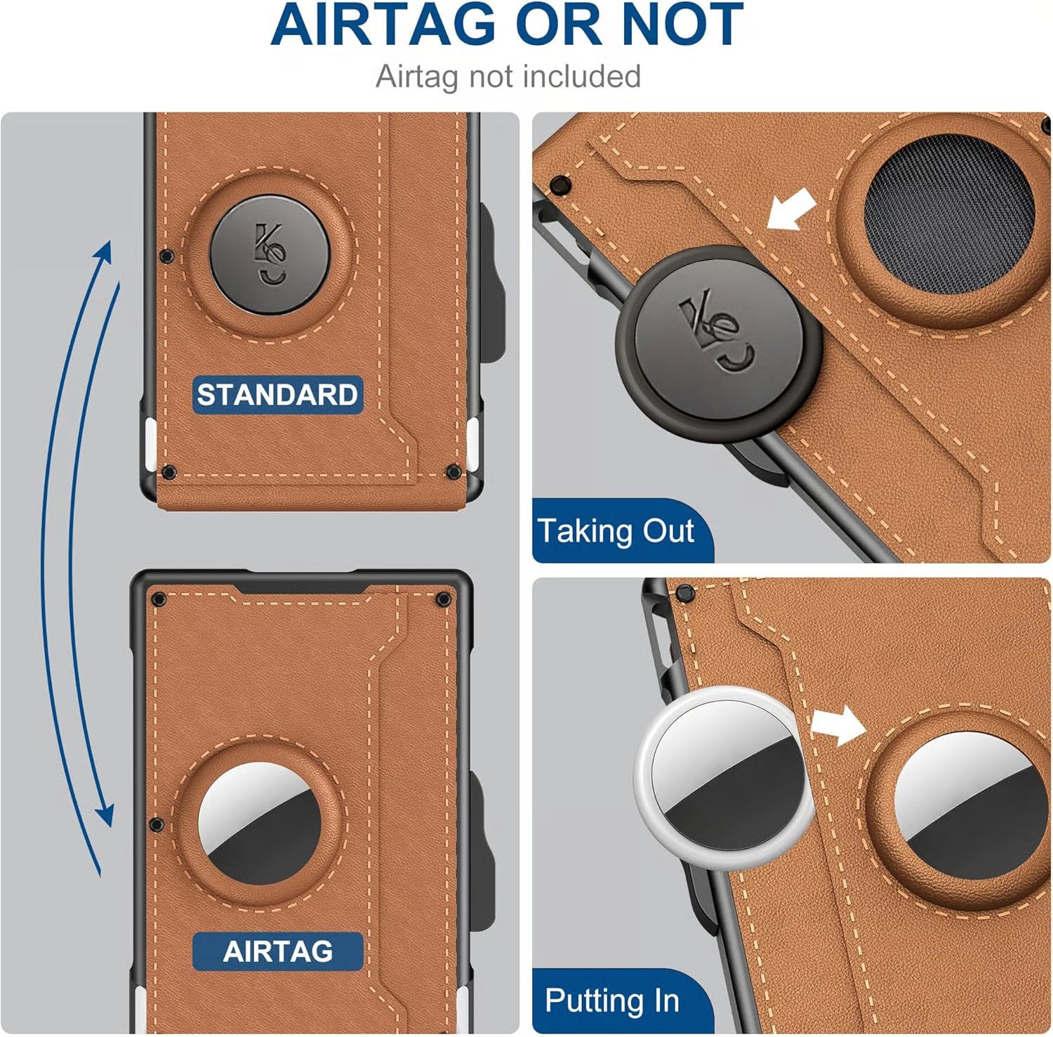 VaultEdge™ Airtag Minimalist Wallet — Slim, Secure & Smart