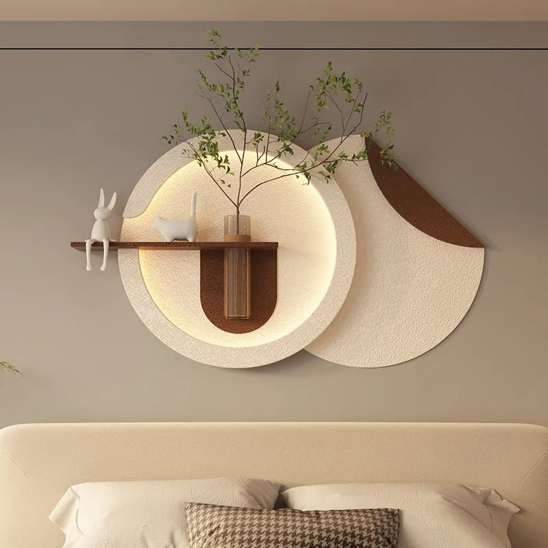 AuraCraft™ Luxe LED Wall Art – Floating Shelf & Ambient Wall Lamp