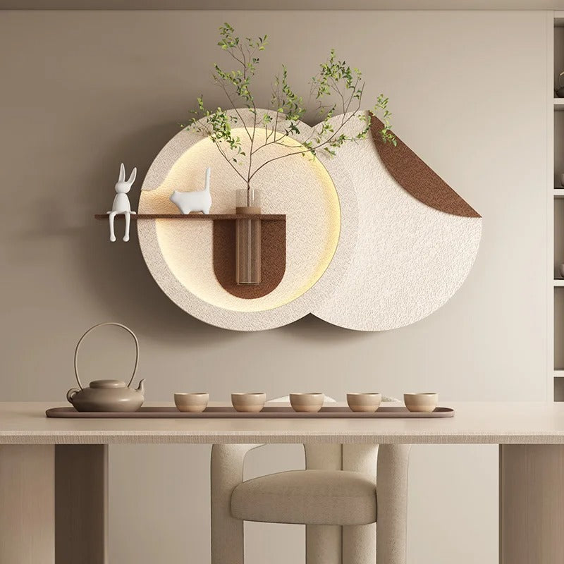 AuraCraft™ Luxe LED Wall Art – Floating Shelf & Ambient Wall Lamp