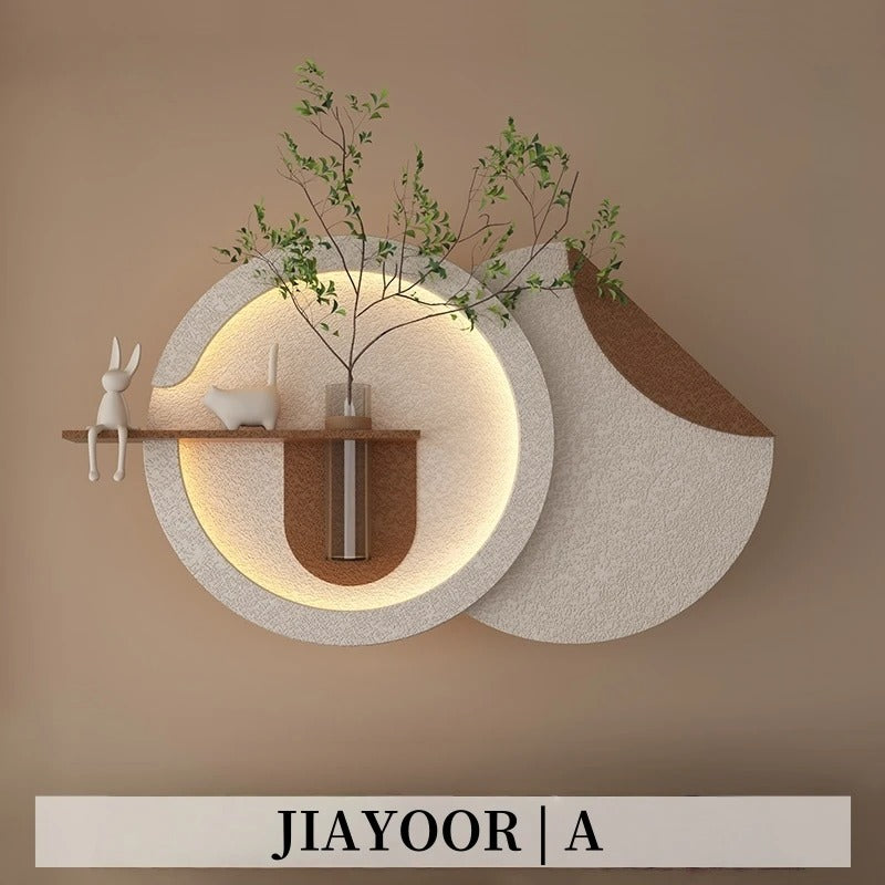 AuraCraft™ Luxe LED Wall Art – Floating Shelf & Ambient Wall Lamp