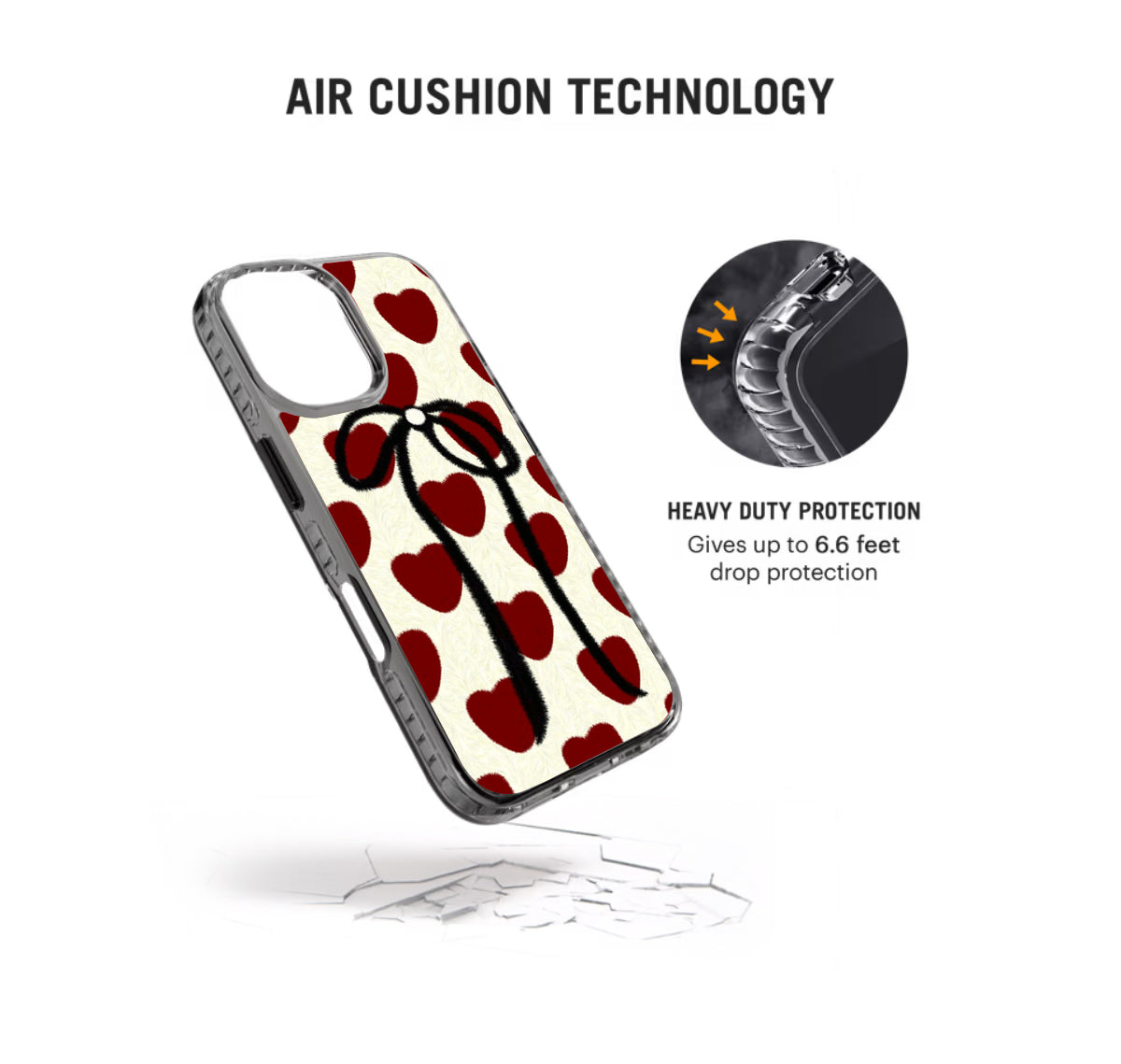 Coquette Hearts Pattern Stride 2.0 Phone Case Cover