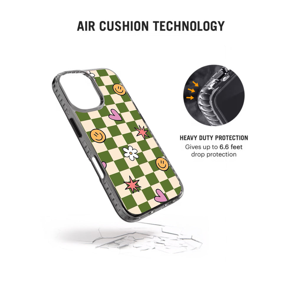 Green Checkers Pattern Stride 2.0 Phone Case Cover