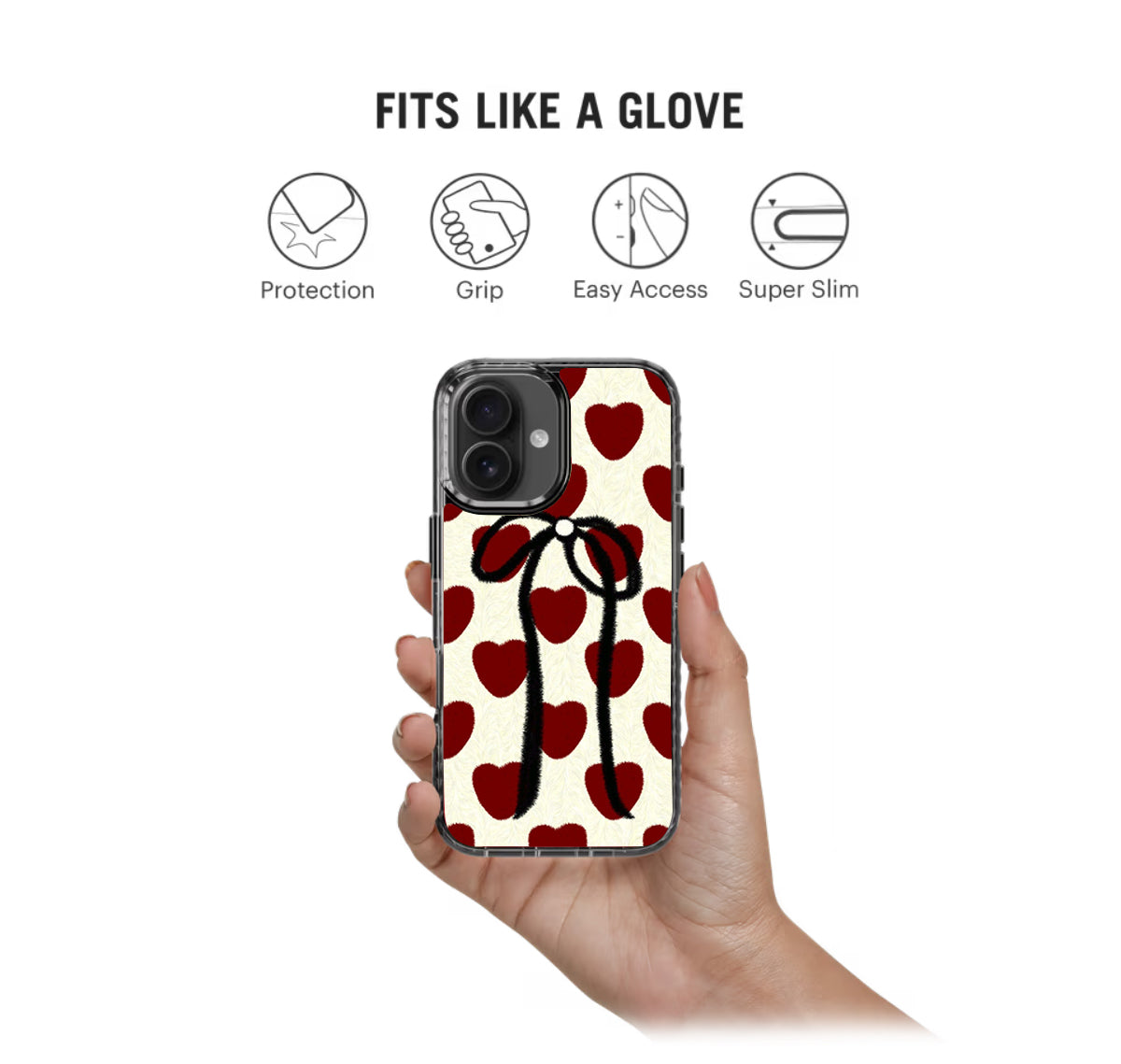 Coquette Hearts Pattern Stride 2.0 Phone Case Cover