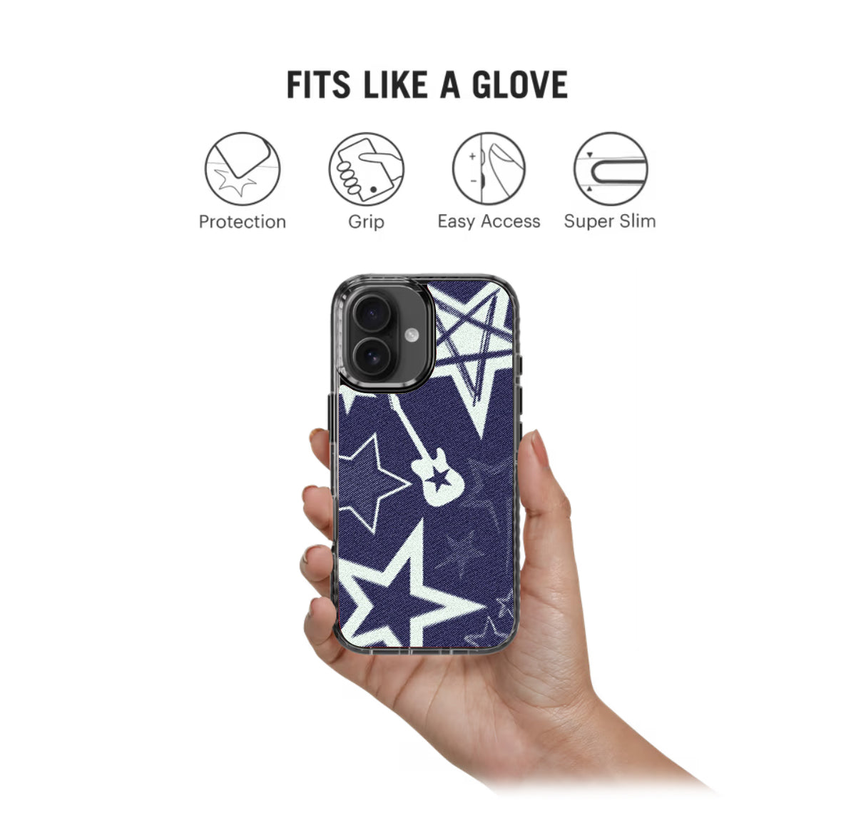 Blue Rock Pattern Print Stride 2.0 Phone Case Cover