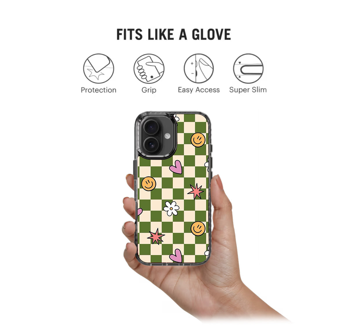 Green Checkers Pattern Stride 2.0 Phone Case Cover